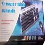 Kit Teclado Multimídia PS2 Preto com Prata e Mouse Óptico US