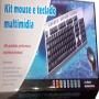 Kit Teclado Multimídia PS2 Preto com Prata e Mouse Óptico US